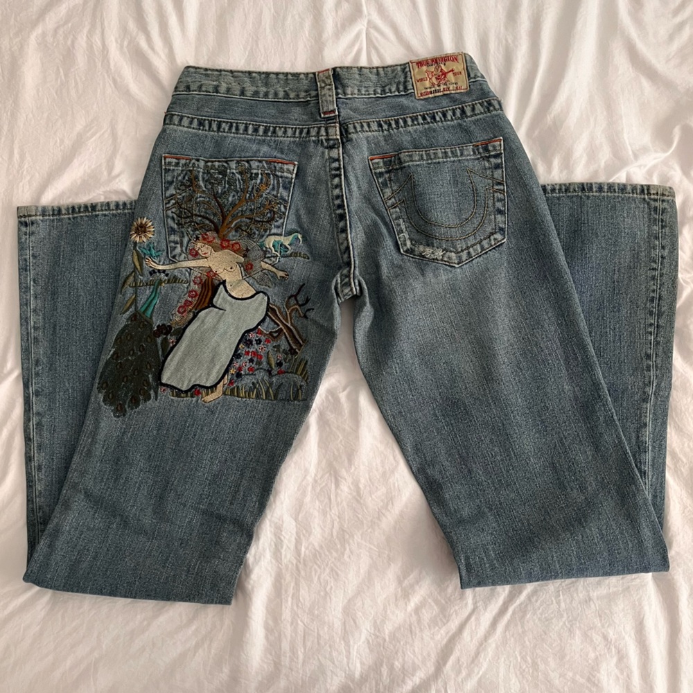 True Religion Lady Godiva Denim Low Rise Jeans - Picture 1 of 7